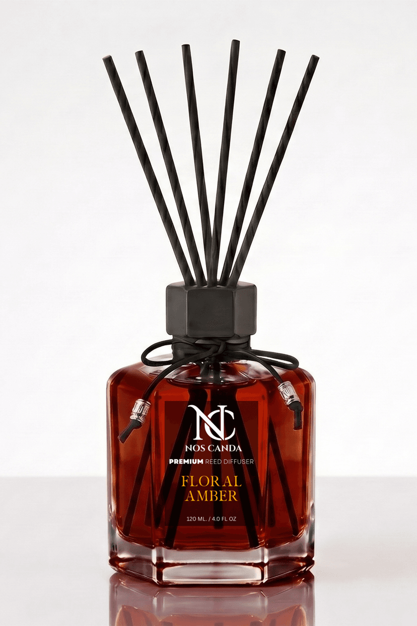 Floral Amber Bottle